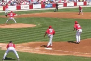 baseball with eight players