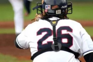 glas player with bat